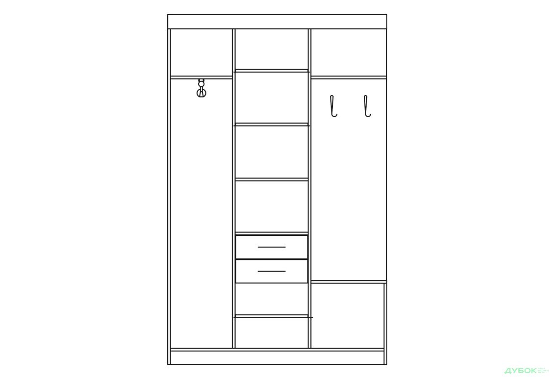 Зображення 3 - Передпокій Світ Меблів Силует 1 130 см німфея альба 