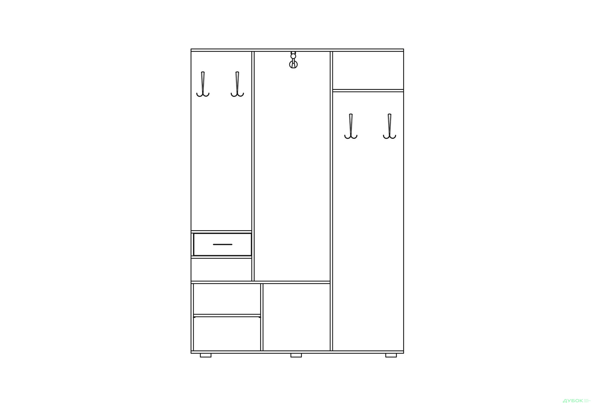 Зображення 2 - Передпокій Світ Меблів Грета 140 см артвуд світлий / попелястий
