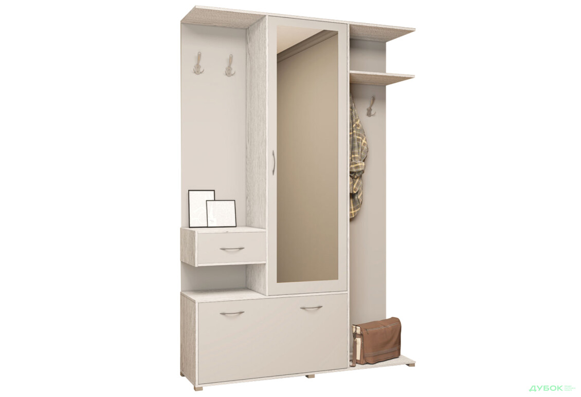 Передпокій Світ Меблів Грета 140 см артвуд світлий / попелястий