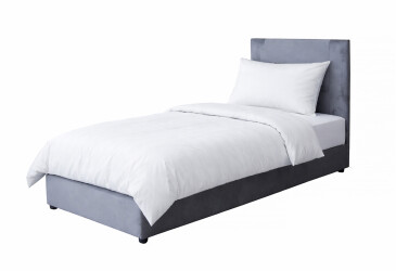 Кровать-подиум Vika Горизонт 90х200 см газ.подъёмный механизм и ламели, без матраса, серая