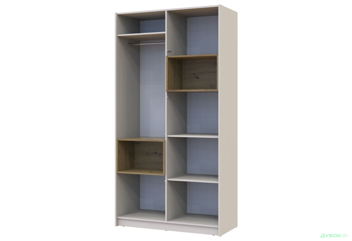 Зображення 11 - Шафа Doros Дейл 2-дверна з нішею 115.2 см, Кашемір / Дуб Артізан