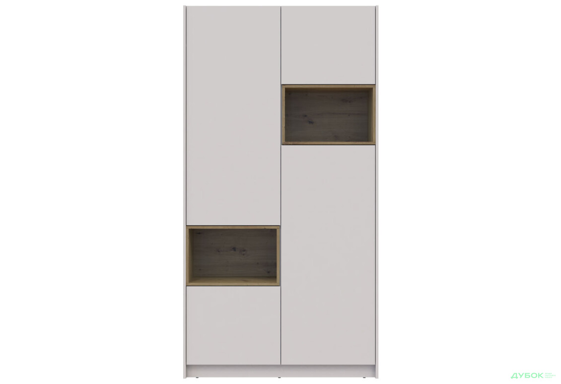 Зображення 6 - Шафа Doros Дейл 2-дверна з нішею 115.2 см, Кашемір / Дуб Артізан