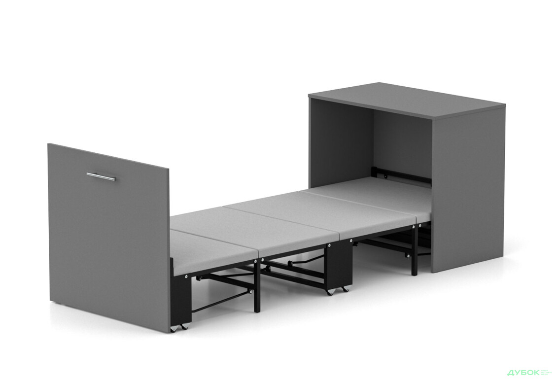 Кровать-трансформер Knap Knap Sirim / Сирим (2 в 1) 80х200 см, графит серый