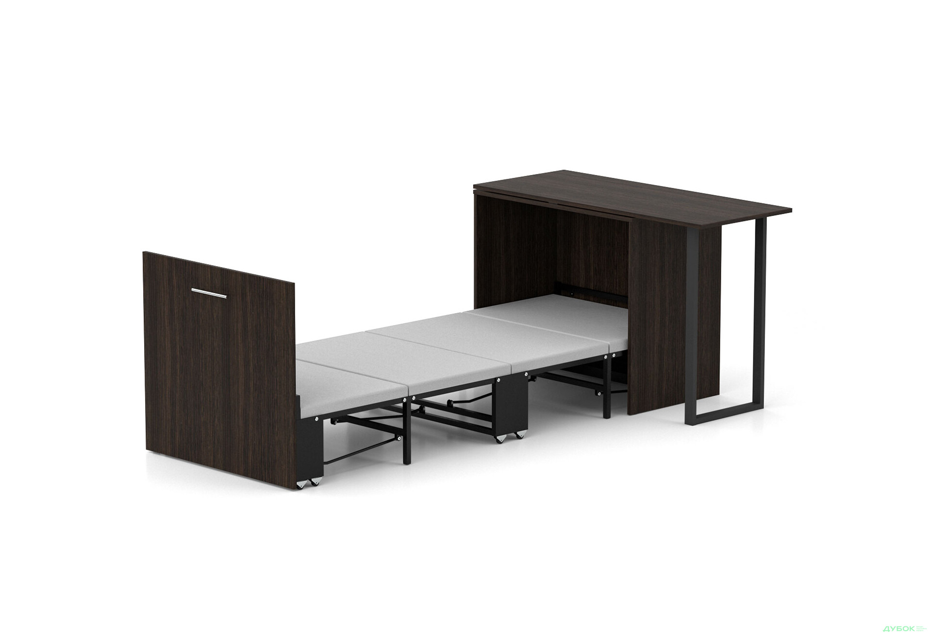 Зображення 1 - Ліжко-трансформер Knap Knap Sirim / Сірім-D (3 в 1) 80х200 см зі столом, венге