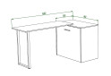 Фото 4 - Ліжко-трансформер Knap Knap Sirim / Сірім-D (3 в 1) 80х200 см зі столом, дуб крафт білий