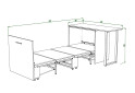 Фото 5 - Ліжко-трансформер Knap Knap Sirim / Сірім-D (3 в 1) 80х200 см зі столом, дуб крафт білий