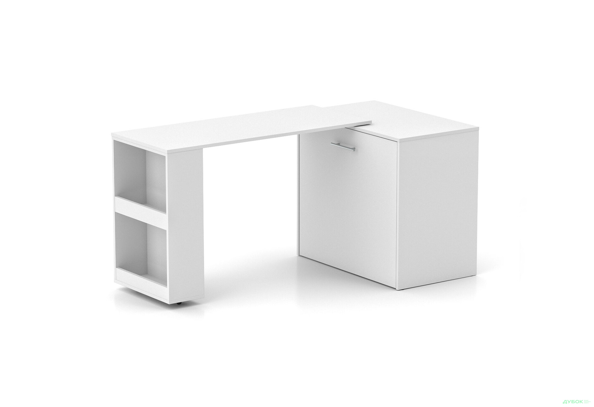 Ліжко-трансформер Knap Knap Sirim / Сірім-C1 (4 в 1) 80х200 см зі столом та полицями, білий - Зображення 3 Зображення 3 - Ліжко-трансформер Knap Knap Sirim / Сірім-C1 (4 в 1) 80х200 см зі столом та полицями, білий