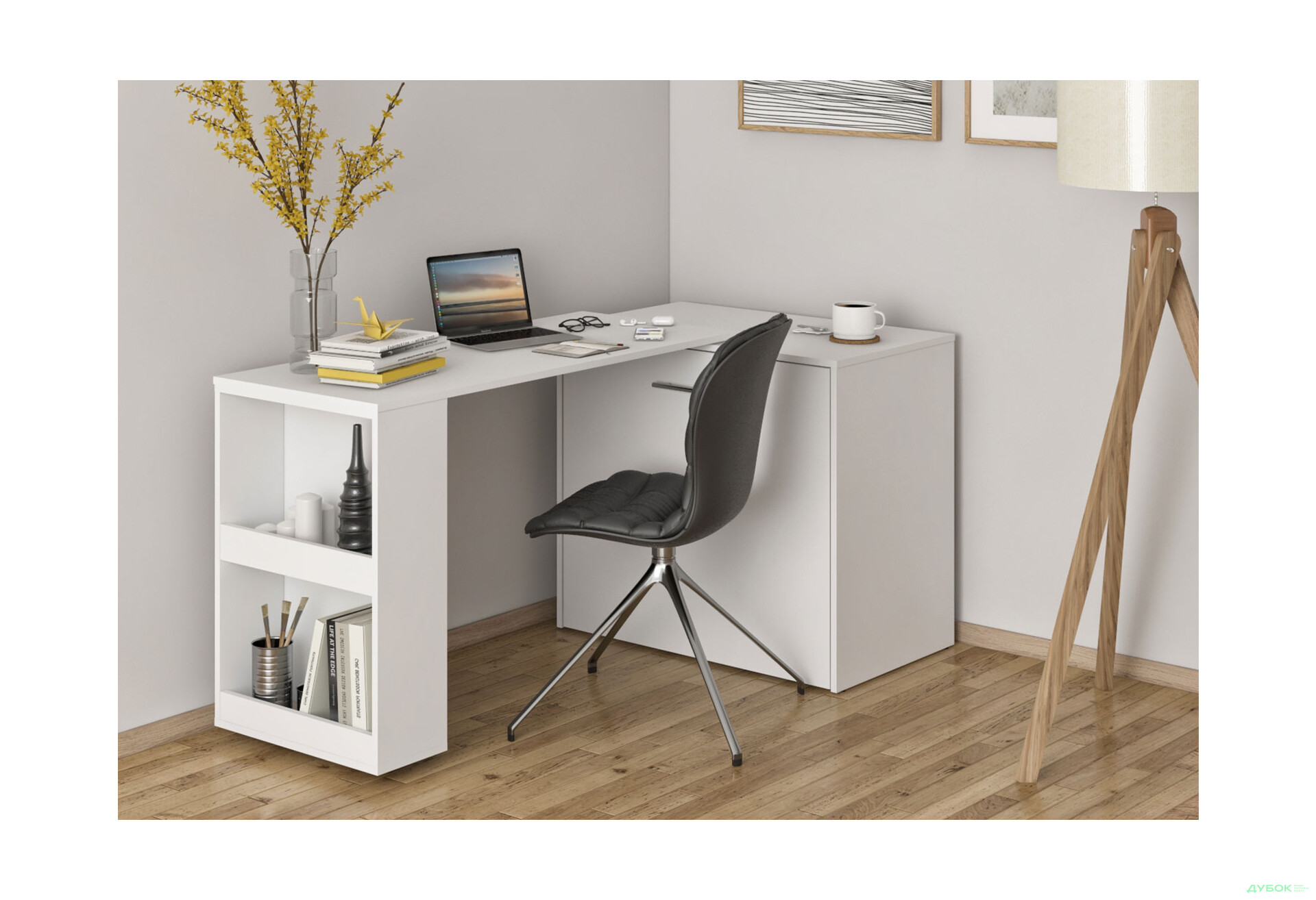 Ліжко-трансформер Knap Knap Sirim / Сірім-C1 (4 в 1) 80х200 см зі столом та полицями, білий - Зображення 2 Зображення 2 - Ліжко-трансформер Knap Knap Sirim / Сірім-C1 (4 в 1) 80х200 см зі столом та полицями, білий