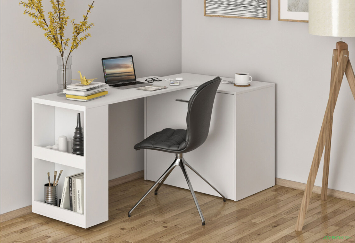 Ліжко-трансформер Knap Knap Sirim / Сірім-C1 (4 в 1) 80х200 см зі столом та полицями, білий - Зображення 2 Зображення 2 - Ліжко-трансформер Knap Knap Sirim / Сірім-C1 (4 в 1) 80х200 см зі столом та полицями, білий