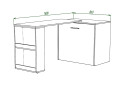 Фото 7 - Ліжко-трансформер Knap Knap Sirim / Сірім-C1 (4 в 1) 80х200 см зі столом та полицями, білий