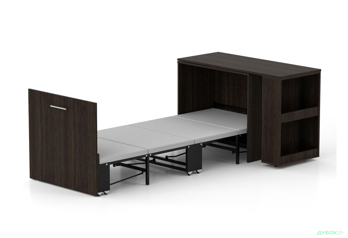 Ліжко-трансформер Knap Knap Sirim / Сірім-C1 (4 в 1) 80х200 см зі столом та полицями, венге