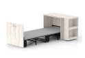Фото 1 - Кровать-трансформер Knap Knap Sirim / Сирим-C1 (4 в 1) 80х200 см со столом и полками, дуб крафт белый