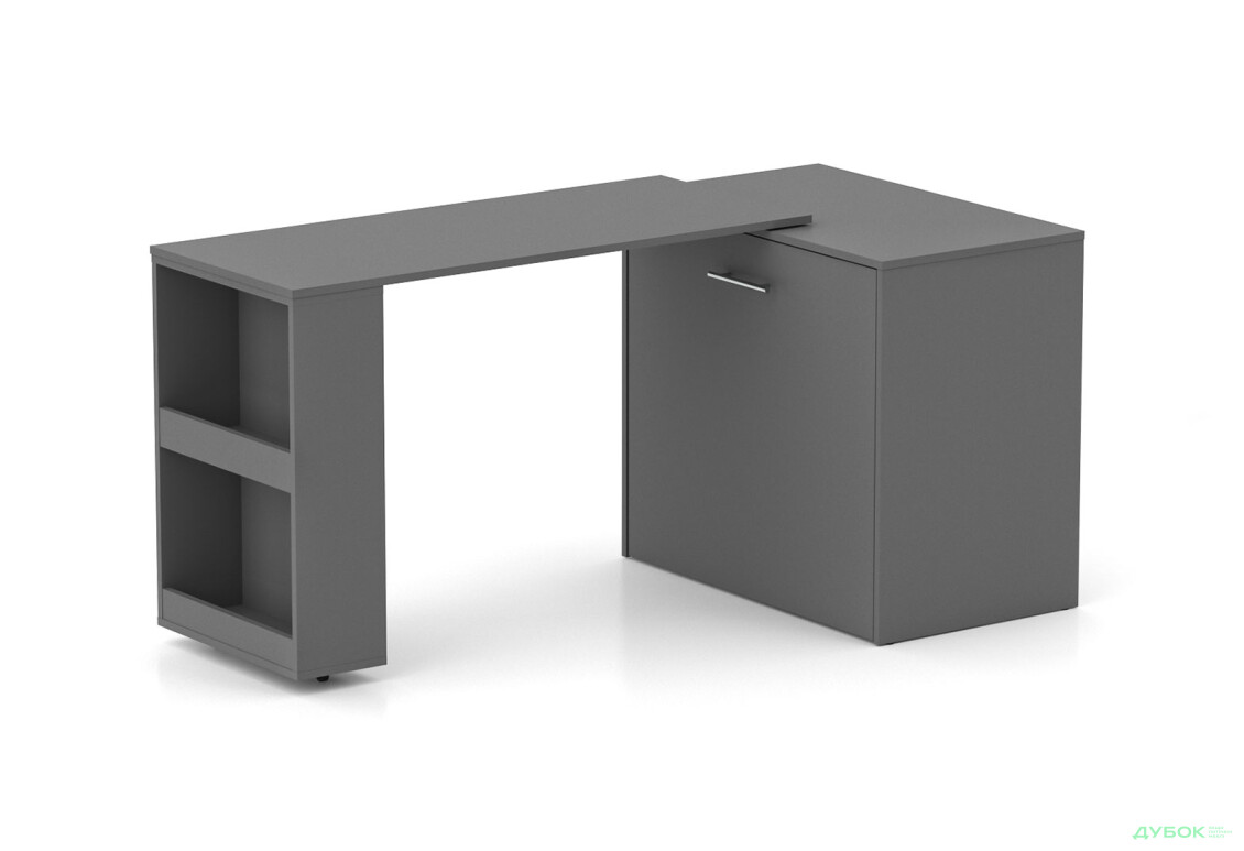 Ліжко-трансформер Knap Knap Sirim / Сірім-C1 (4 в 1) 80х200 см зі столом та полицями, графіт сірий - Зображення 3 Зображення 3 - Ліжко-трансформер Knap Knap Sirim / Сірім-C1 (4 в 1) 80х200 см зі столом та полицями, графіт сірий