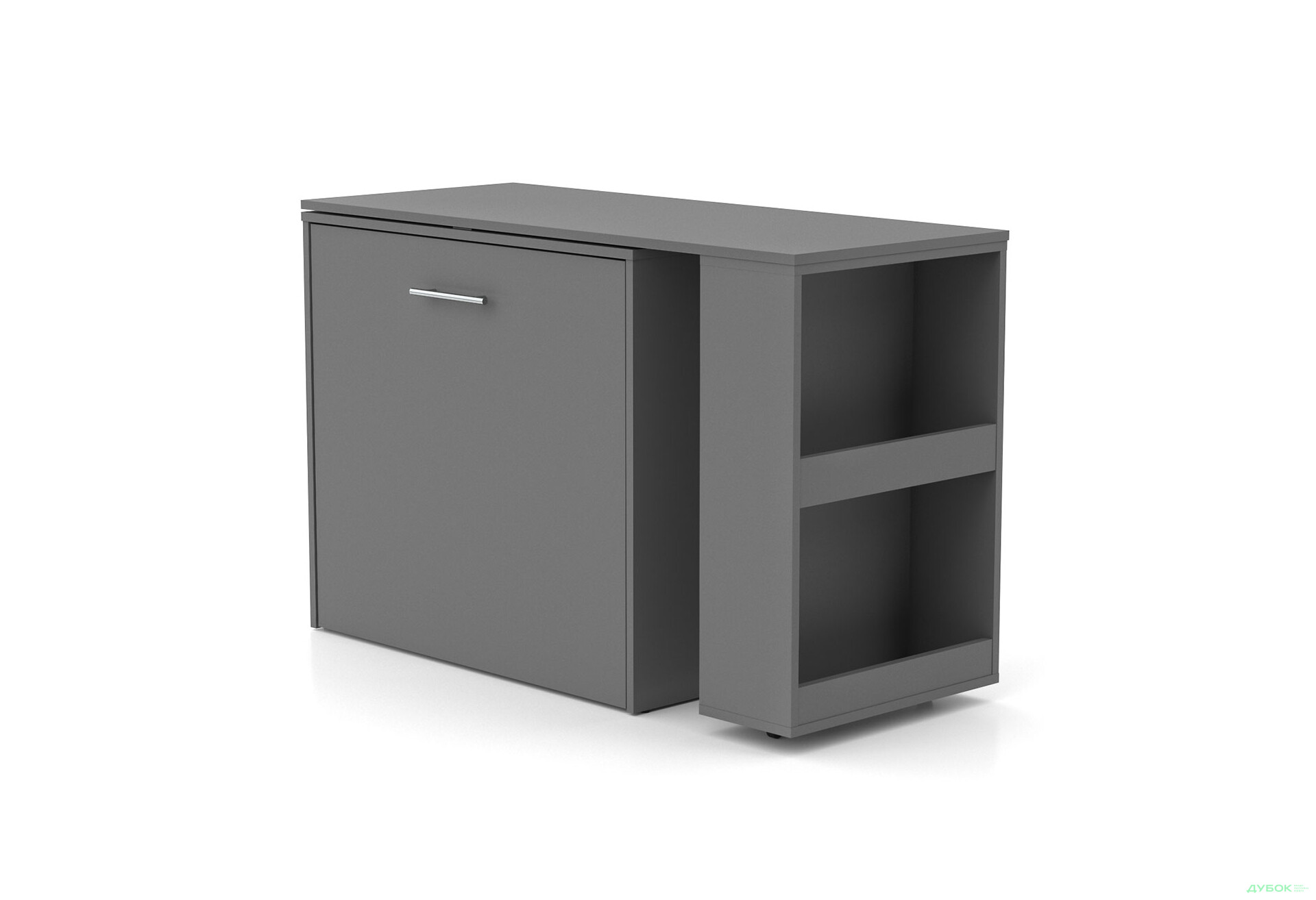 Ліжко-трансформер Knap Knap Sirim / Сірім-C1 (4 в 1) 80х200 см зі столом та полицями, графіт сірий - Зображення 2 Зображення 2 - Ліжко-трансформер Knap Knap Sirim / Сірім-C1 (4 в 1) 80х200 см зі столом та полицями, графіт сірий