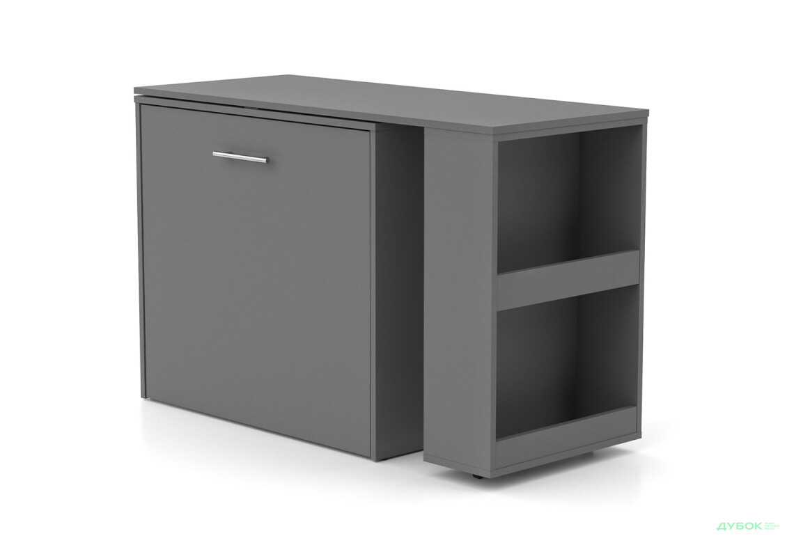 Ліжко-трансформер Knap Knap Sirim / Сірім-C1 (4 в 1) 80х200 см зі столом та полицями, графіт сірий - Зображення 2 Зображення 2 - Ліжко-трансформер Knap Knap Sirim / Сірім-C1 (4 в 1) 80х200 см зі столом та полицями, графіт сірий