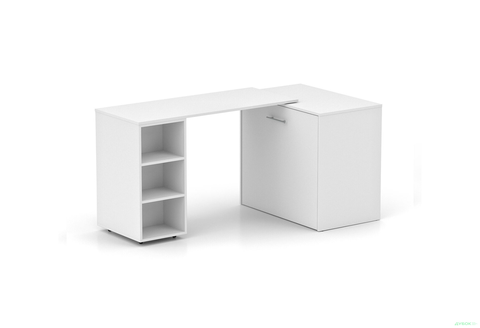 Ліжко-трансформер Knap Knap Sirim / Сірім-C2 (4 в 1) 80х200 см зі столом та полицями, білий - Зображення 3 Зображення 3 - Ліжко-трансформер Knap Knap Sirim / Сірім-C2 (4 в 1) 80х200 см зі столом та полицями, білий