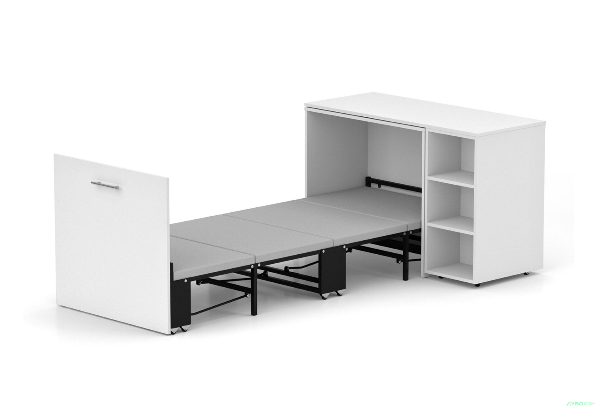 Фото 1 - Кровать-трансформер Knap Knap Sirim / Сирим-C2 (4 в 1) 80х200 см со столом и полками, белый