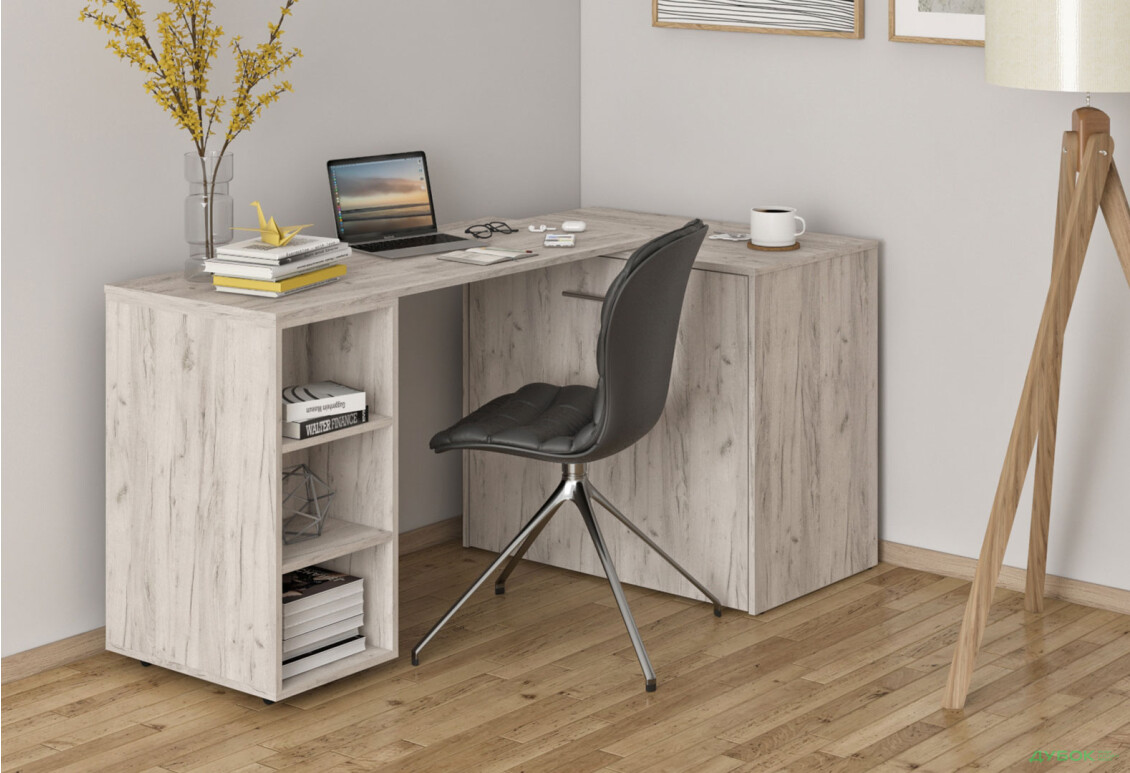 Ліжко-трансформер Knap Knap Sirim / Сірім-C2 (4 в 1) 80х200 см зі столом та полицями, дуб крафт білий - Зображення 3 Зображення 3 - Ліжко-трансформер Knap Knap Sirim / Сірім-C2 (4 в 1) 80х200 см зі столом та полицями, дуб крафт білий