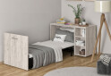 Ліжко-трансформер Knap Knap Sirim / Сірім-C2 (4 в 1) 80х200 см зі столом та полицями, дуб крафт білий - Зображення 2 Зображення 2 - Ліжко-трансформер Knap Knap Sirim / Сірім-C2 (4 в 1) 80х200 см зі столом та полицями, дуб крафт білий