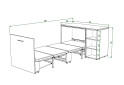 Фото 5 - Ліжко-трансформер Knap Knap Sirim / Сірім-C2 (4 в 1) 80х200 см зі столом та полицями, графіт сірий