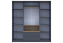 Фото 6 - Шкаф Doros Дейл 4-дверный с нишей и 2 ящиками 206 см, Графит / Дуб Эвок