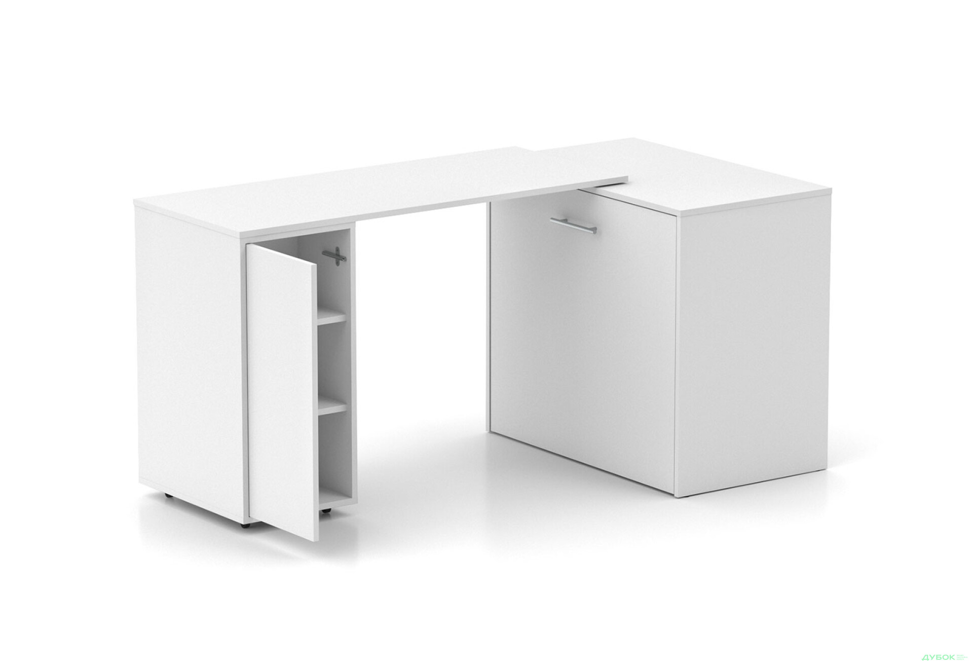Фото 4 - Кровать-трансформер Knap Knap Sirim / Сирим-C3 (4 в 1) 80х200 см со столом и тумбой, белый