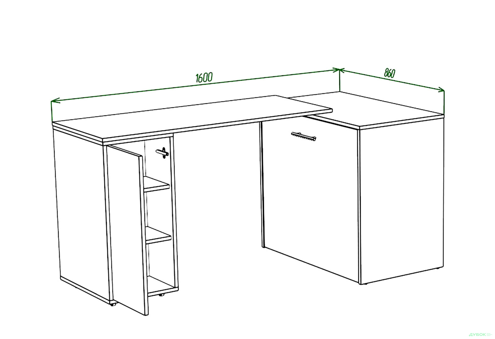 Фото 8 - Кровать-трансформер Knap Knap Sirim / Сирим-C3 (4 в 1) 80х200 см со столом и тумбой, белый