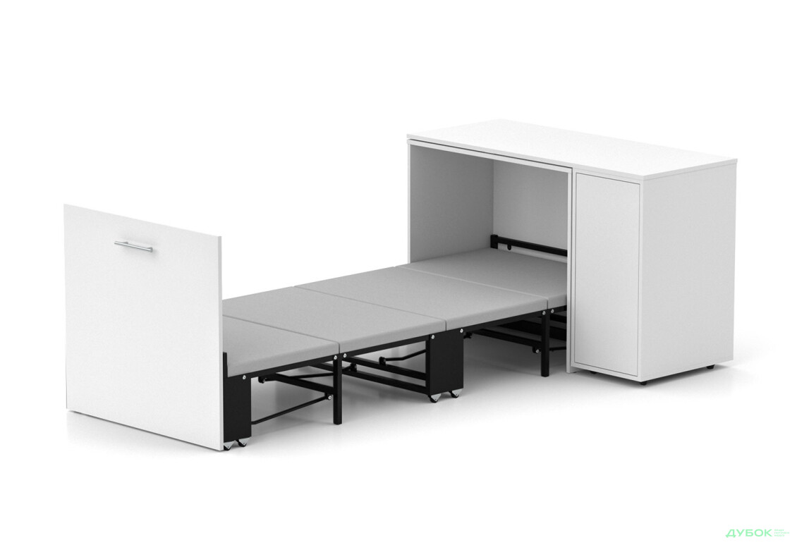 Ліжко-трансформер Knap Knap Sirim / Сірім-C3 (4 в 1) 80х200 см зі столом і тумбою, білий