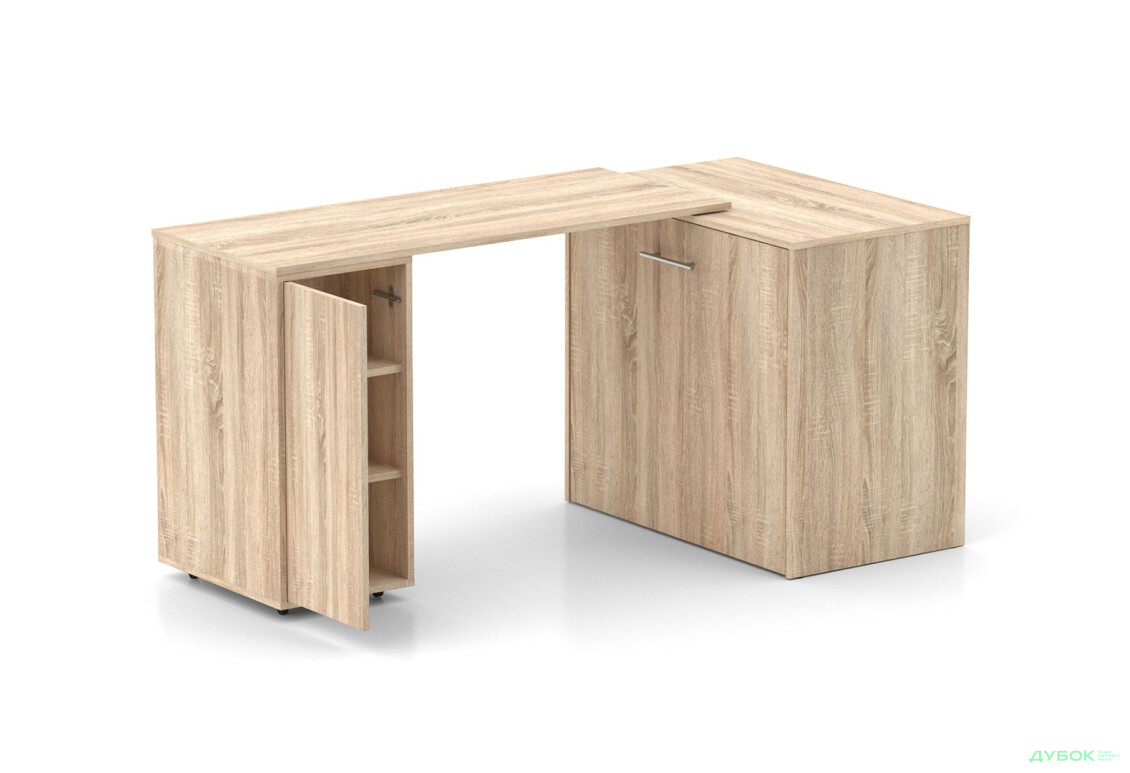 Фото 2 - Кровать-трансформер Knap Knap Sirim / Сирим-C3 (4 в 1) 80х200 см со столом и тумбой, дуб сонома