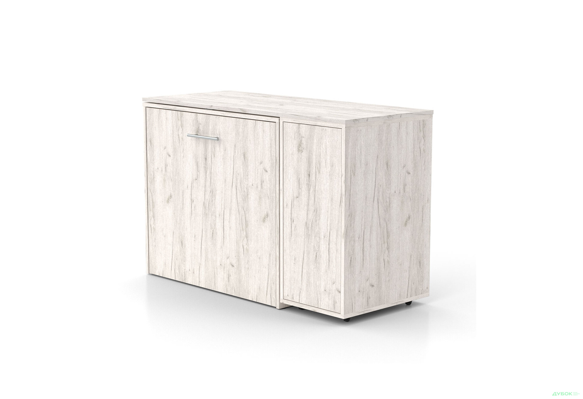 Ліжко-трансформер Knap Knap Sirim / Сірім-C3 (4 в 1) 80х200 см зі столом і тумбою, дуб крафт білий - Зображення 3 Зображення 3 - Ліжко-трансформер Knap Knap Sirim / Сірім-C3 (4 в 1) 80х200 см зі столом і тумбою, дуб крафт білий