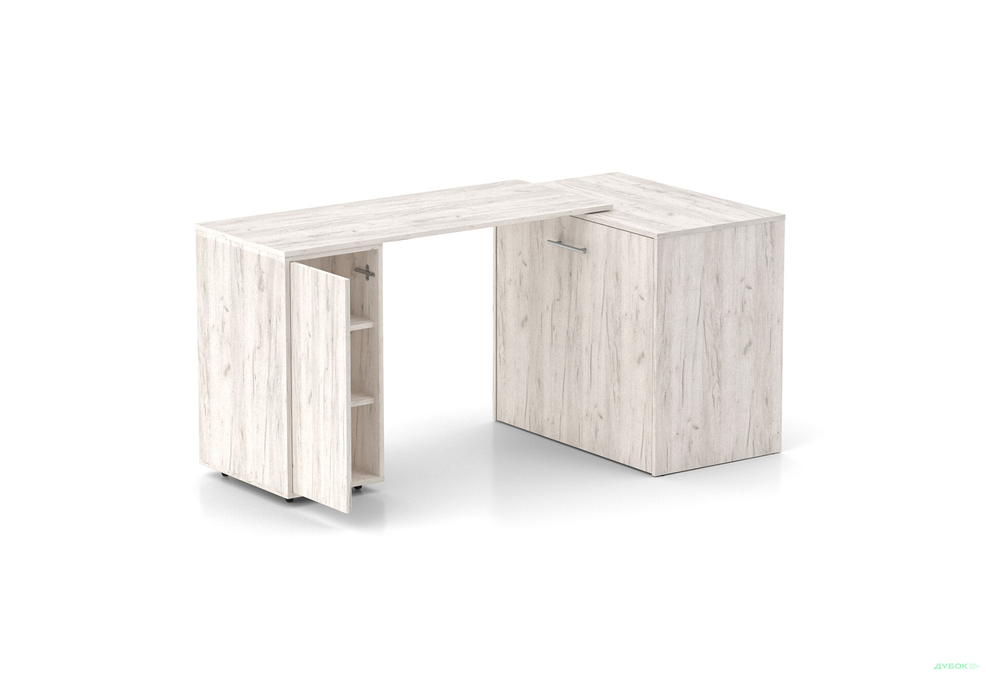 Ліжко-трансформер Knap Knap Sirim / Сірім-C3 (4 в 1) 80х200 см зі столом і тумбою, дуб крафт білий - Зображення 2 Зображення 2 - Ліжко-трансформер Knap Knap Sirim / Сірім-C3 (4 в 1) 80х200 см зі столом і тумбою, дуб крафт білий