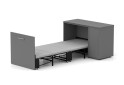Фото 1 - Кровать-трансформер Knap Knap Sirim / Сирим-C3 (4 в 1) 80х200 см со столом и тумбой, графит серый