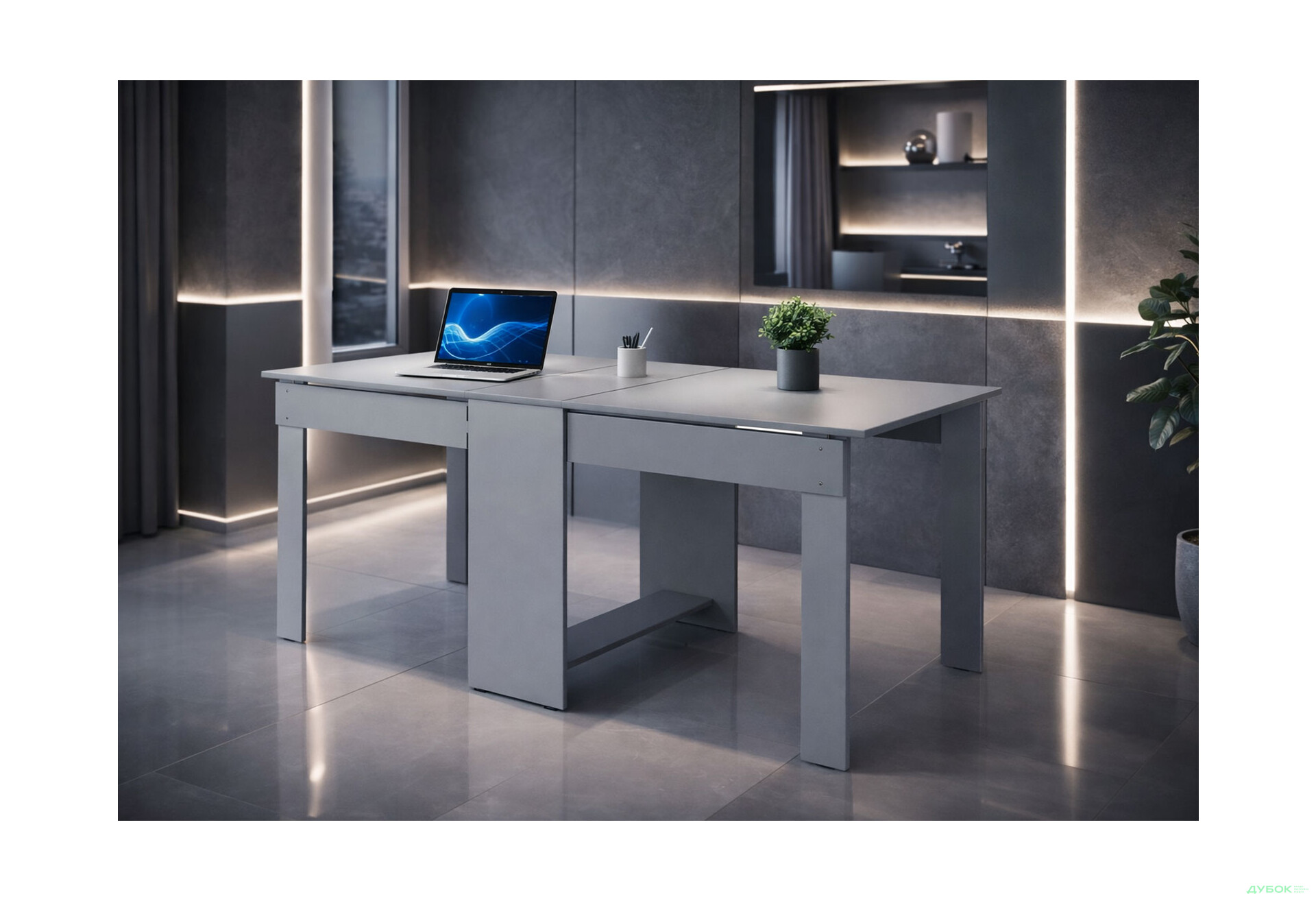 Зображення 2 - Стіл-тумба 4 Kredens furniture 33/174 см сіра мишка