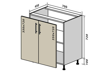 Н43 Тумба 2Д 70 Інтерно / Interno VIP-master