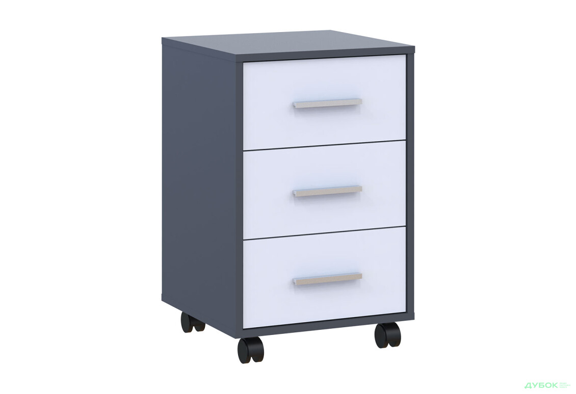 Зображення 3 - Тумба до офісного столу Doros Т3 43 см, графіт / білий