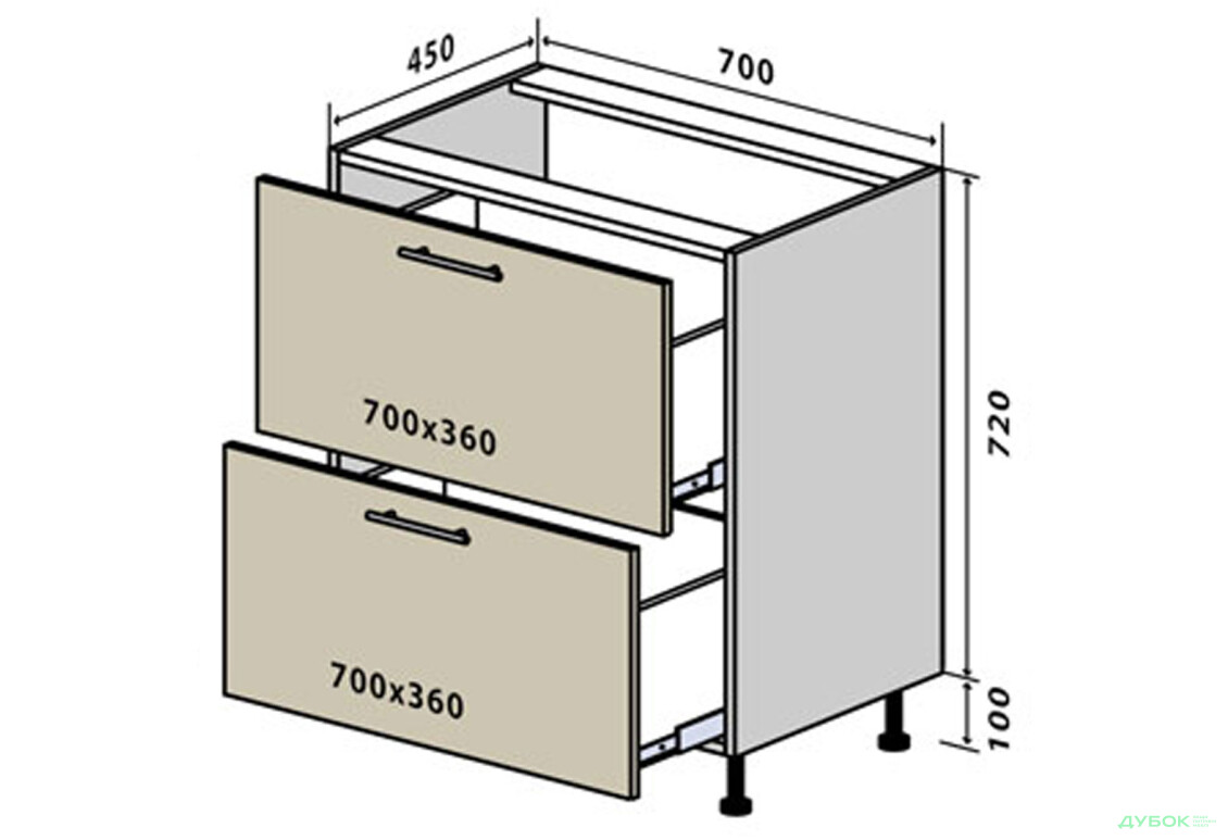 Н45 Тумба 2Ш 70 Інтерно Глянець / Interno Gloss VIP-master - Зображення 1 Зображення 1 - Н45 Тумба 2Ш 70 Інтерно Глянець / Interno Gloss VIP-master