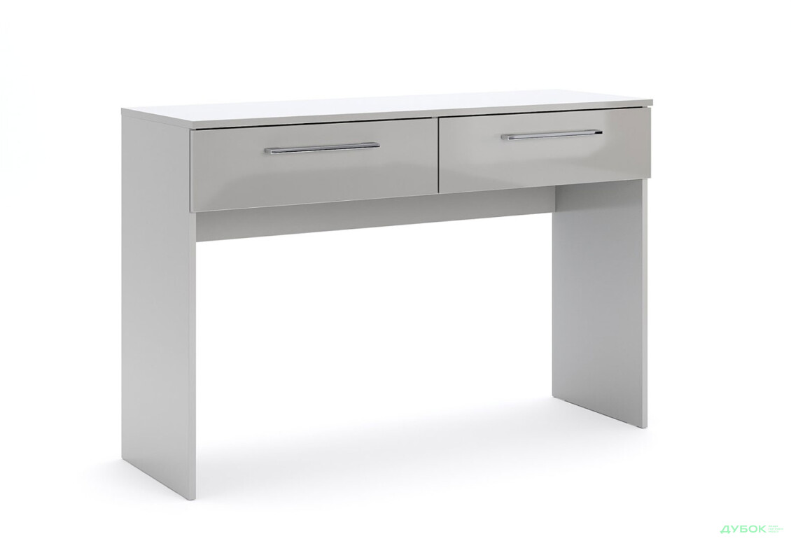Изображение 2 - Стол туалетный MiroMark Меги / Megy с 2 ящиками 120 см, глянец серый шиншилла