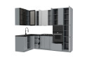 Кутова кухня Діплос / Diplos Blum 1.6х2.8 MebelStar, сірий глянець, білий agt - Зображення 3 Зображення 3 - Кутова кухня Діплос / Diplos Blum 1.6х2.8 MebelStar, сірий глянець, білий agt