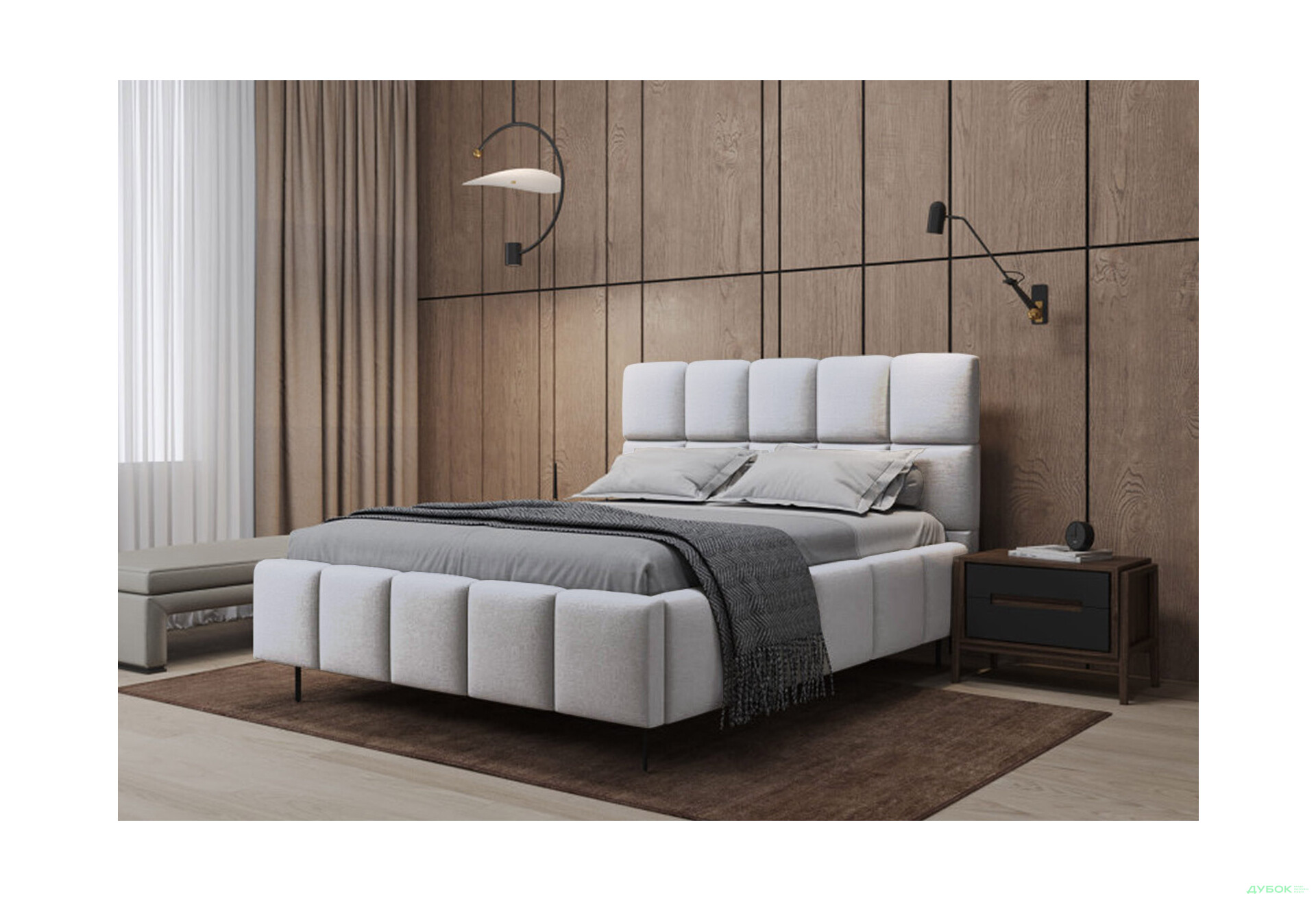 Изображение 2 - Кровать-подиум Матролюкс Мелоди 160x200 см серое