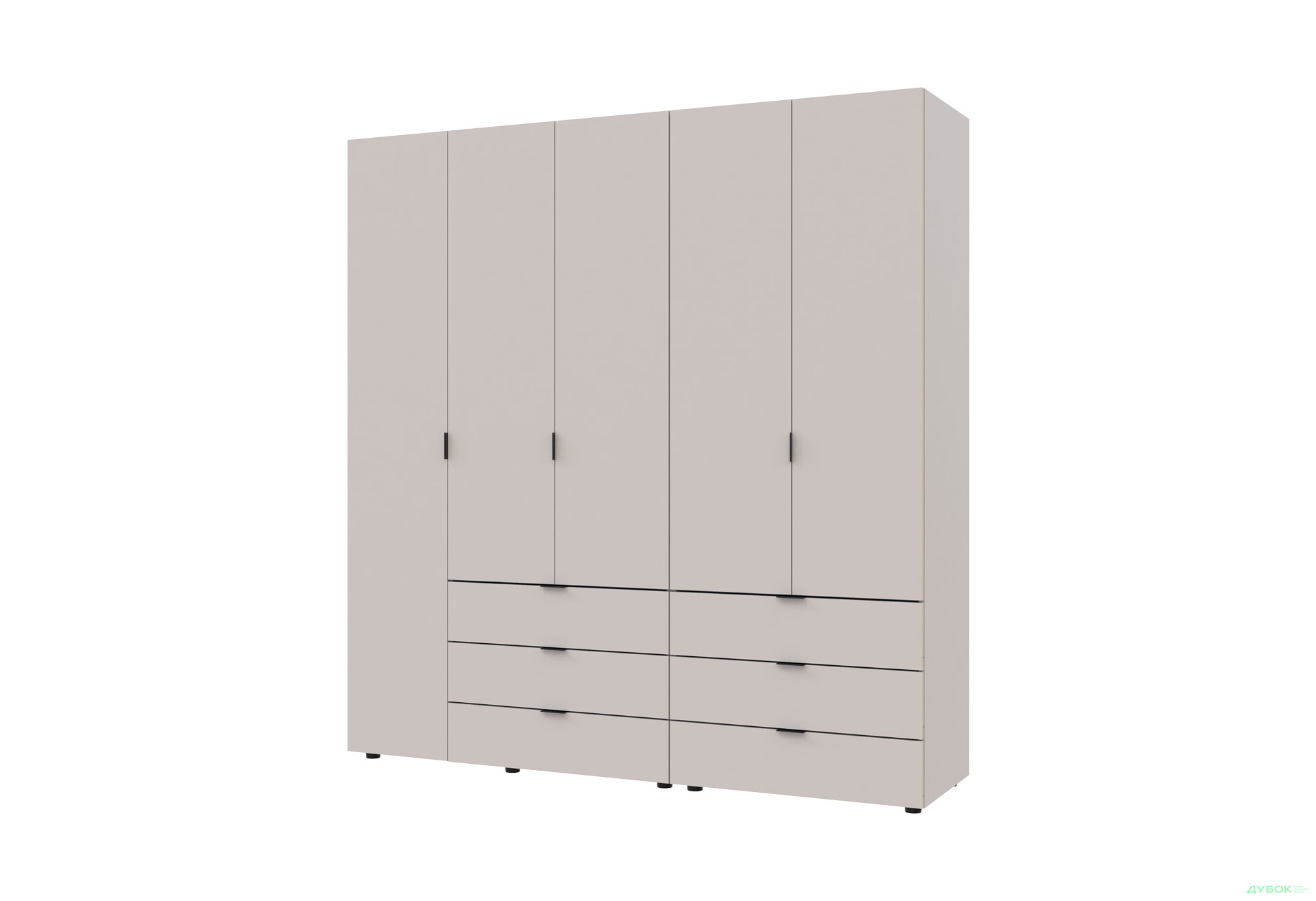 Изображение 3 - Шкаф Doros Гелар 2+3 ДСП 5-дверный с 6 ящиками 194 см Кашемир