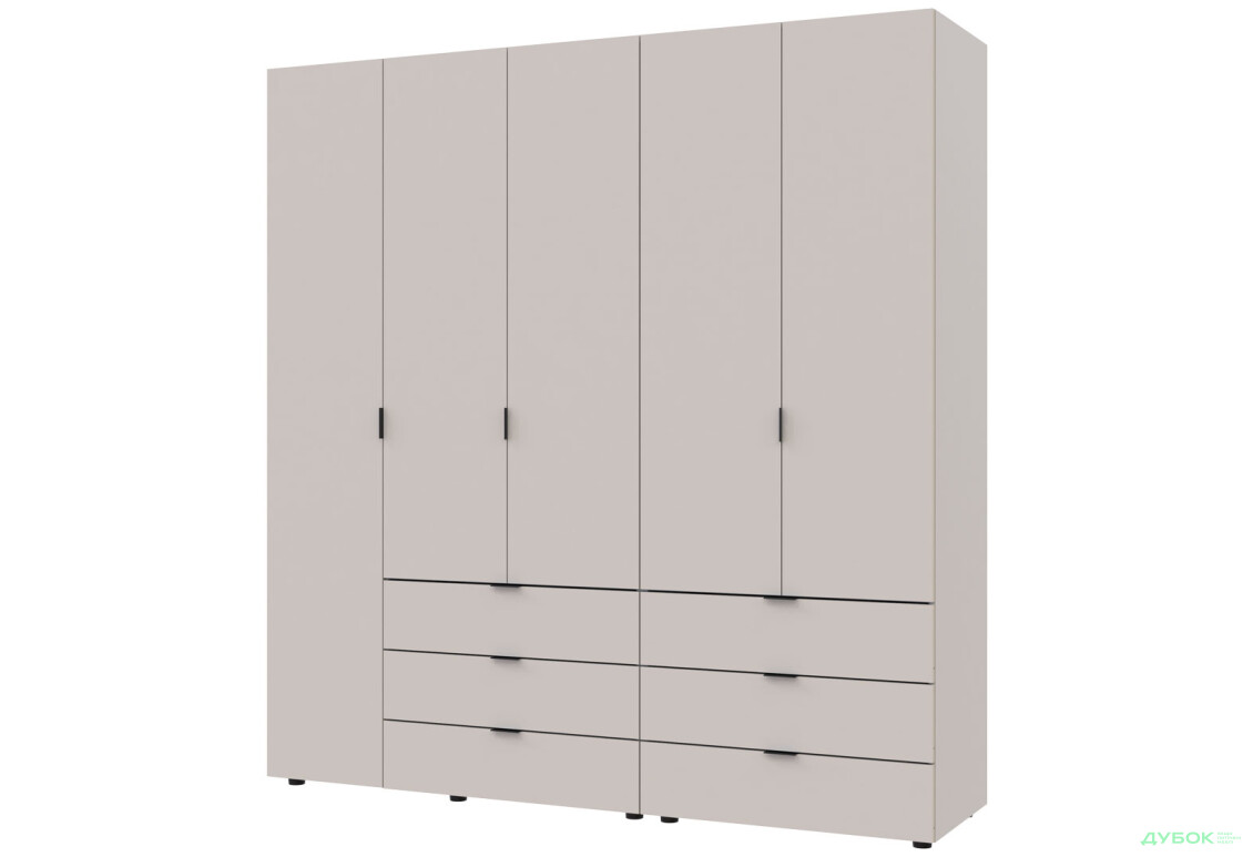 Изображение 3 - Шкаф Doros Гелар 2+3 ДСП 5-дверный с 6 ящиками 194 см Кашемир