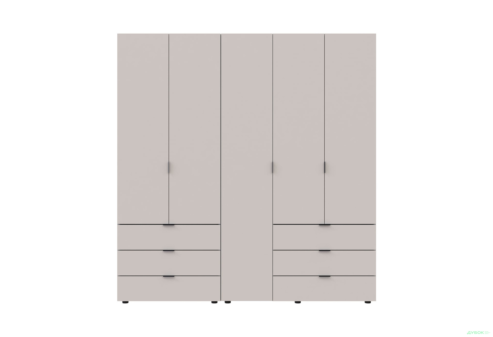 Изображение 6 - Шкаф Doros Гелар 2+3 ДСП 5-дверный с 6 ящиками 194 см Кашемир