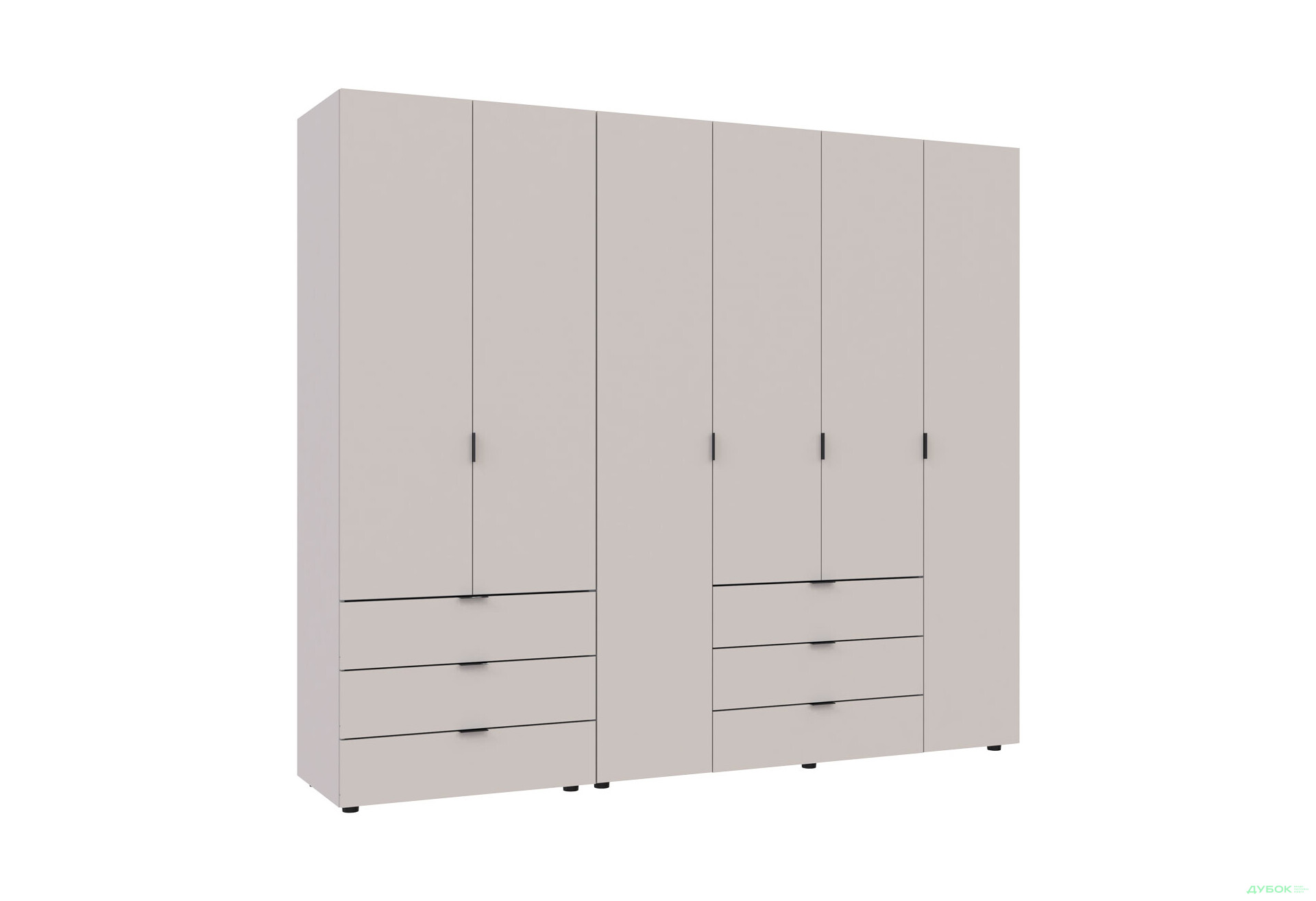 Изображение 4 - Шкаф Doros Гелар 2+4 ДСП 6-дверный с 6 ящиками 233 см Кашемир