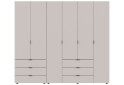 Изображение 2 - Шкаф Doros Гелар 2+4 ДСП 6-дверный с 6 ящиками 233 см Кашемир