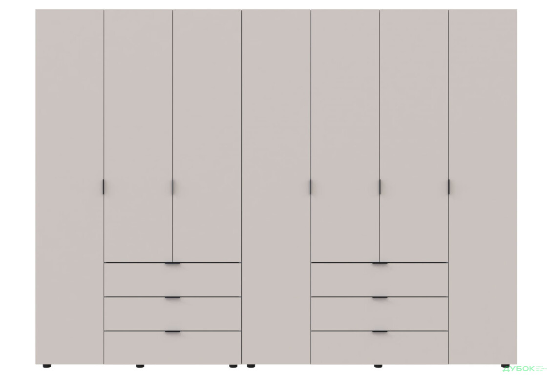 Изображение 2 - Шкаф Doros Гелар 3+4 ДСП 7-дверный с 6 ящиками 271 см Кашемир