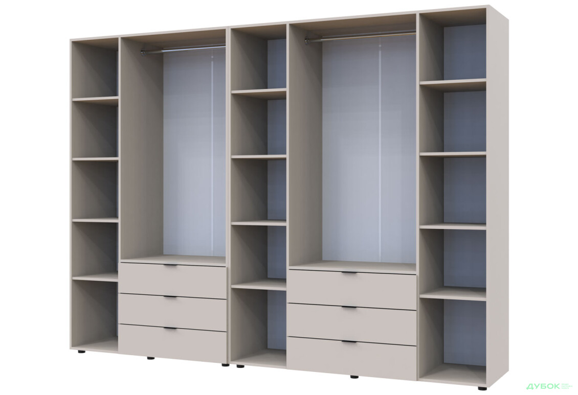 Изображение 6 - Шкаф Doros Гелар 3+4 ДСП 7-дверный с 6 ящиками 271 см Кашемир