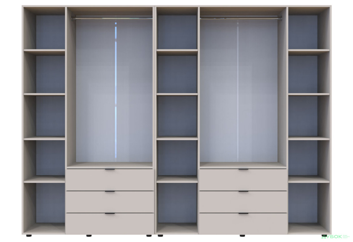 Изображение 7 - Шкаф Doros Гелар 3+4 ДСП 7-дверный с 6 ящиками 271 см Кашемир