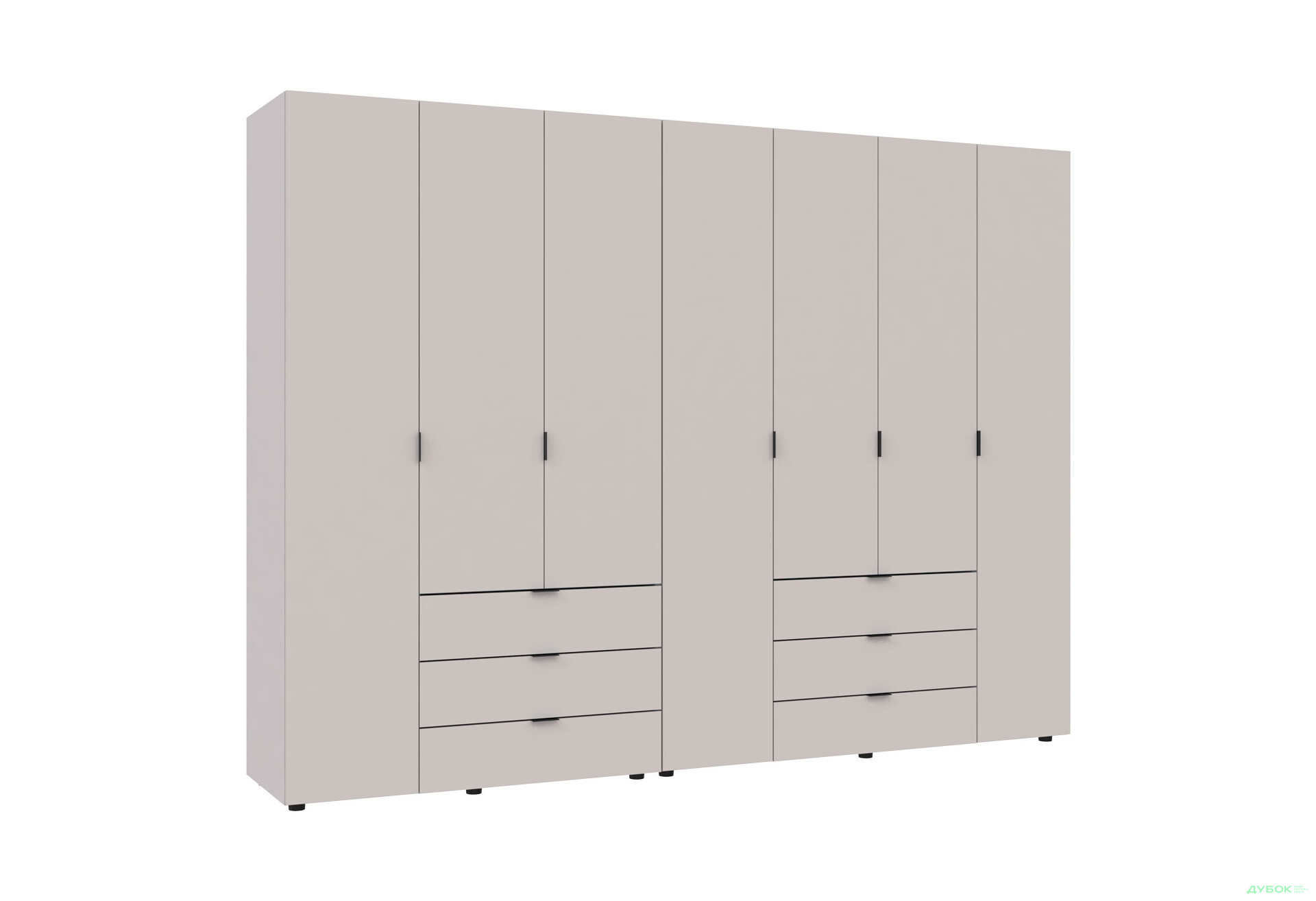 Изображение 4 - Шкаф Doros Гелар 3+4 ДСП 7-дверный с 6 ящиками 271 см Кашемир