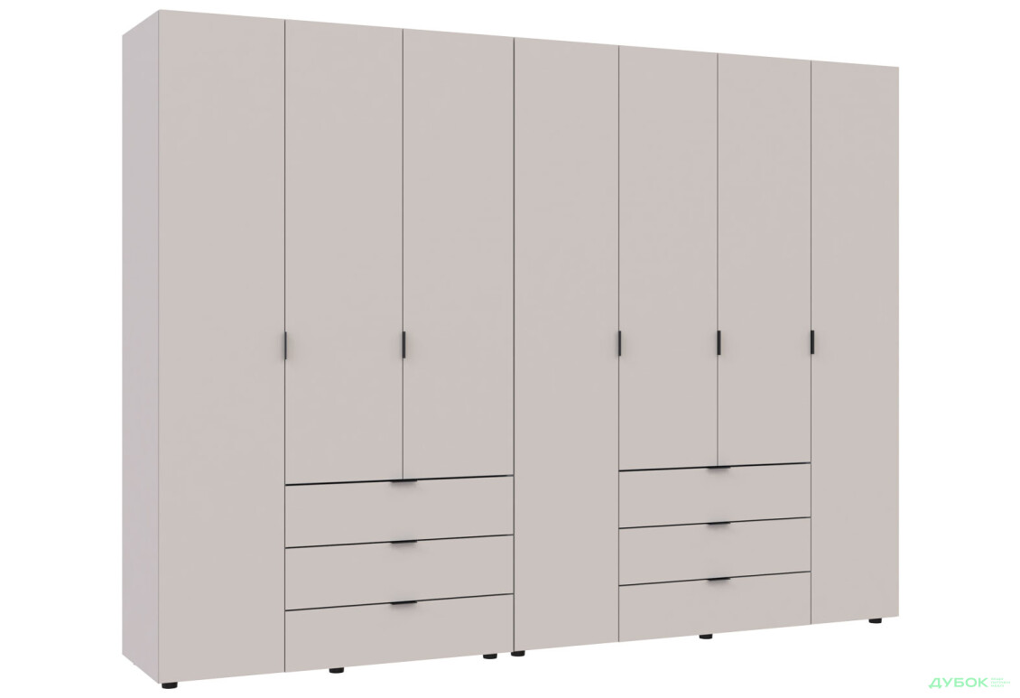 Изображение 4 - Шкаф Doros Гелар 3+4 ДСП 7-дверный с 6 ящиками 271 см Кашемир