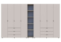 Фото 2 - Шкаф Doros Гелар ДСП 4+4-дверная с ящиками и этажеркой 348 см Кашемир